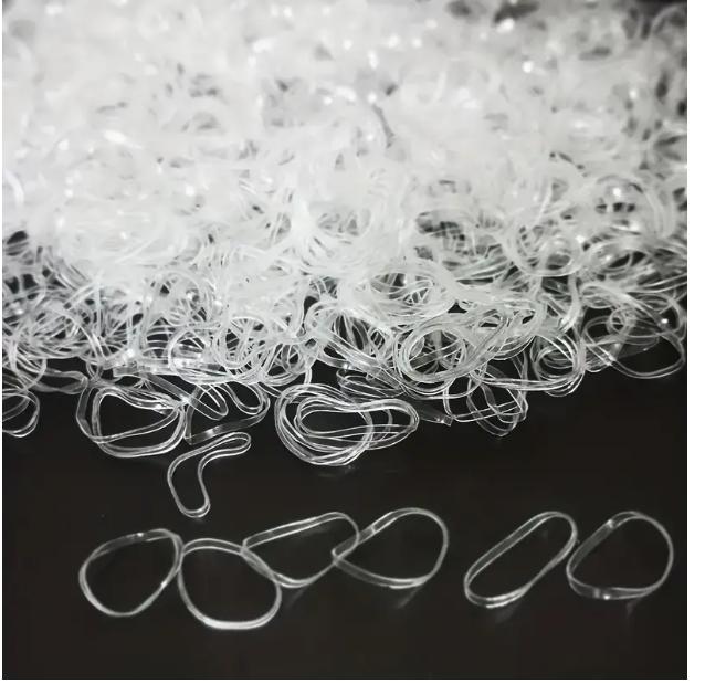 1000 шт. Прозрачные эластичные резинки для волос Мини резинки для волос Плетеные хвостики Резинки для волос Женские аксессуары для волос