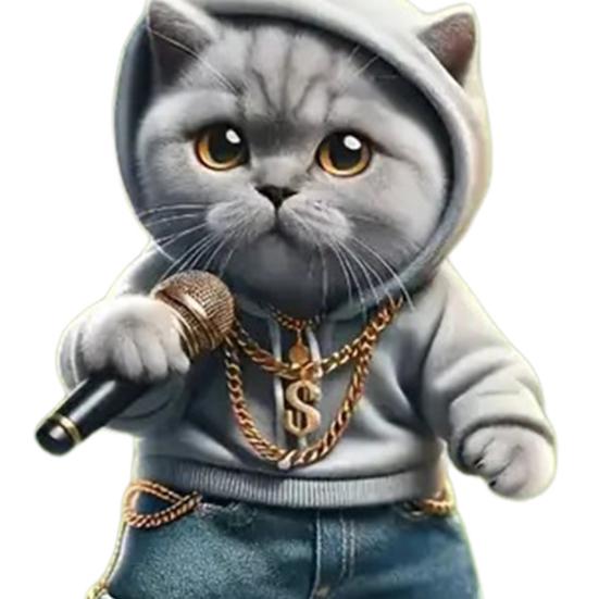 Микрофон Кот Человек Подвесное украшение для дома Рождественская елка для дома Зеркало заднего вида автомобиля 2D Плоский караоке Котенок Акриловое подвесное украшение Мультфильм