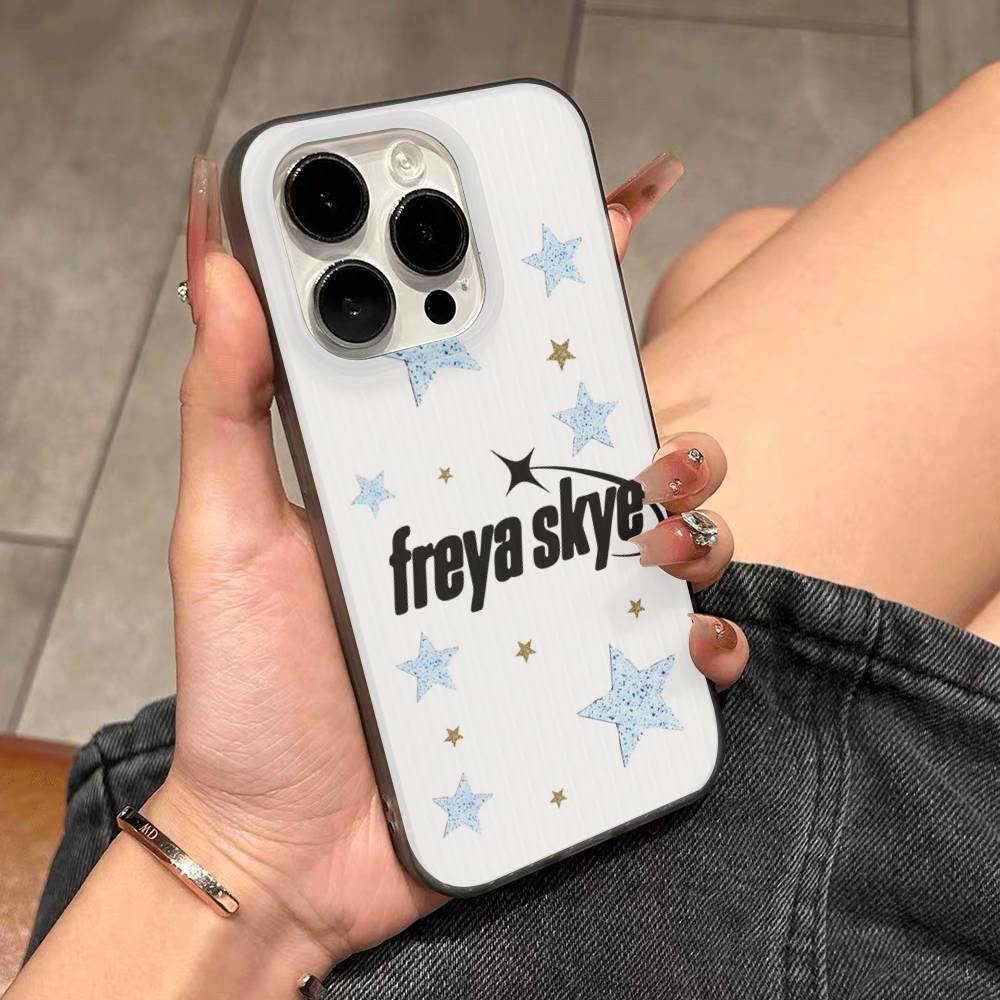 F-Freya S-Skye Singer For IPhone 17 16 15 Plus Pro Max 12 14 Plus 11 13 Wave Corrugated Stripe Funda Phone Cover