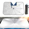 New Car Windshield Sunshade Umbrella Celadon Handle Opening Design Front Windshield Parasol V-shaped for EV Sun