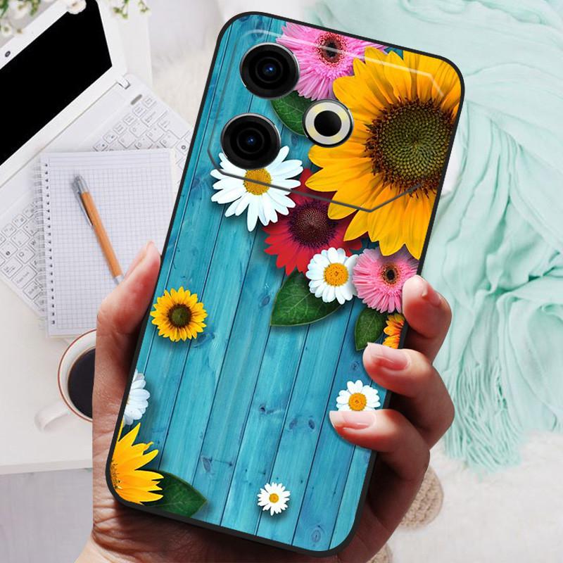 Для чехла Tecno Pova 6 Neo Pova6 Neo Роскошный телефон Силиконовая задняя крышка Для чехлов Tecno Pova 6 Neo Pova 6Neo Защитная оболочка Capas