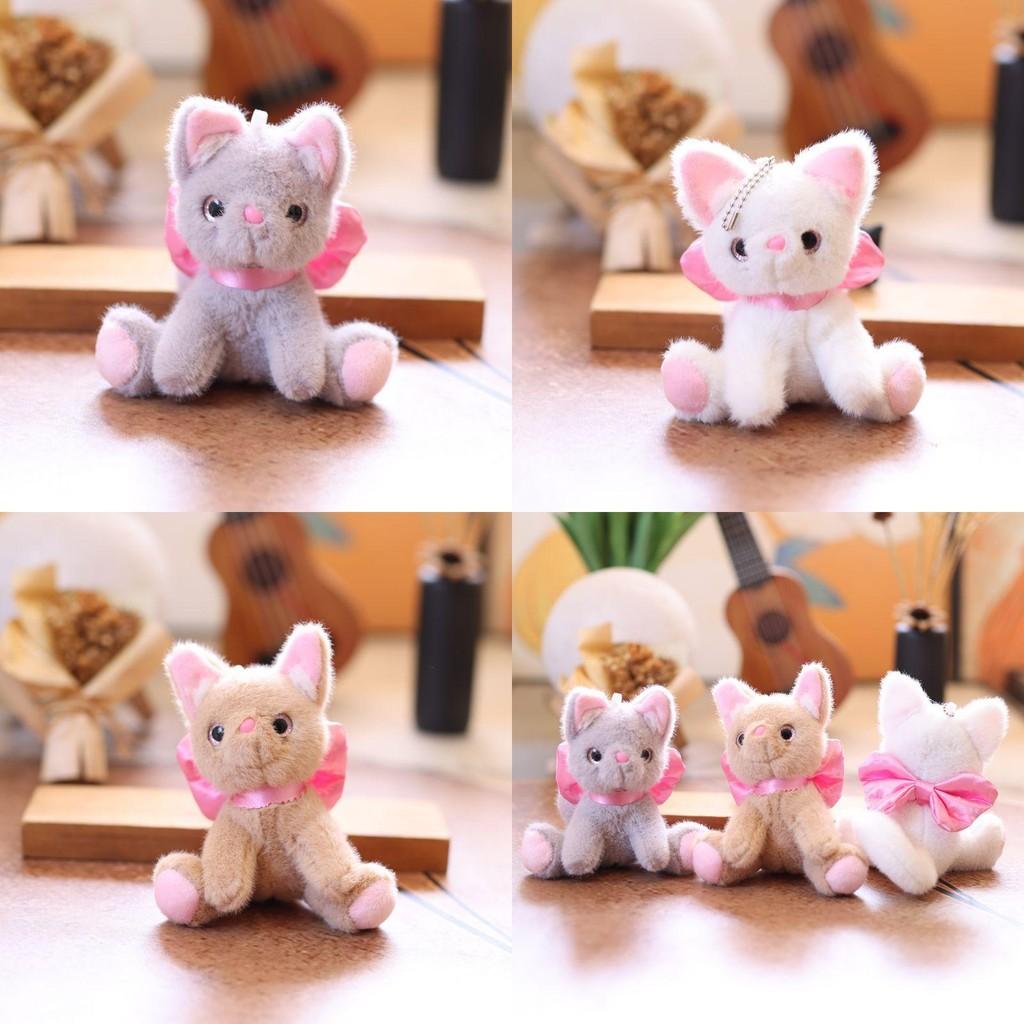 Cat Plush Bowknot Doll Pendant With Soft Material For Kids Room Decor And Gifts