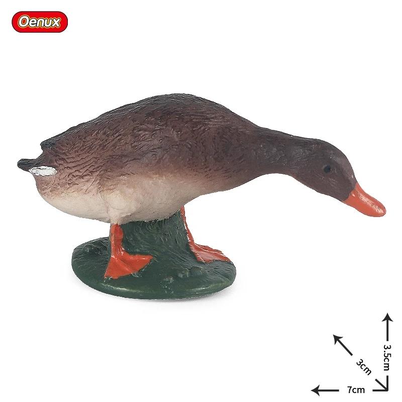Oenux Модель Домашней Птицы Симуляция Гусь Лебедь Стая Утки Статуэтки Фермерских Животных Миниатюрная Фигурка Образование Детская Игрушка