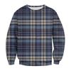 Мужская повседневная мода удобная клетчатая круглая горловина пуловер толстовка свитшот