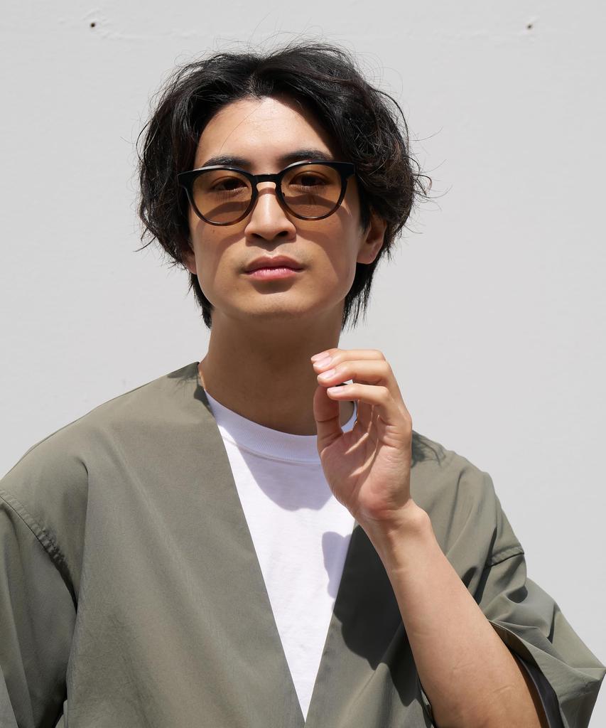 Солнцезащитные очки типа Boston REMASTER INNERLABEL модный деловой нос [Zoff] (черный (градация)) Унисекс, легкий, титановый, стильный, костюм,