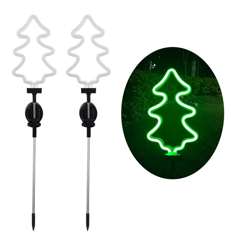 Флуоресцентная Рождественская елка Солнечный свет Уличный Ландшафтный Дворовый Светильник Садовое Украшение Газонный Свет Колышек Свет для Рождества
