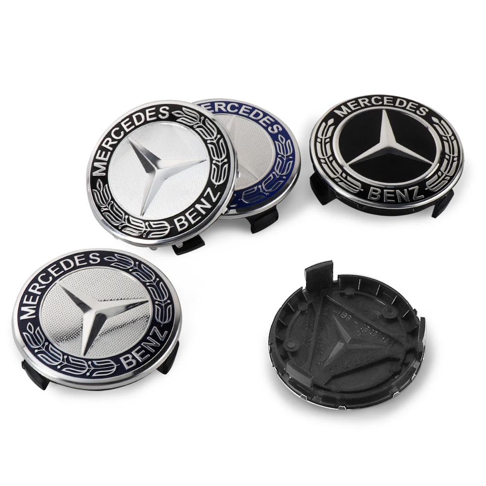 AMG W220 Для Benz Горячие 4 шт. 75 мм Центральные колпачки ступиц колес Автомобильные Колпачки Замена Для Mercedes Benz A E C G R S Класса AMG W204 W212 A
