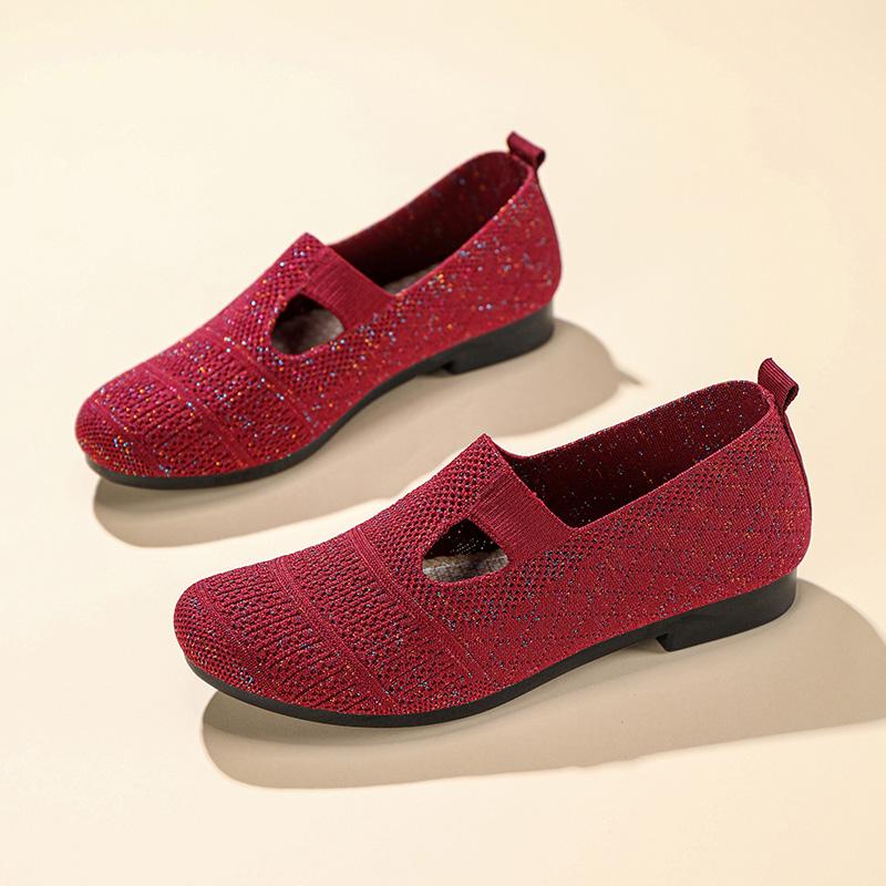 Женские туфли на плоской подошве, складные лоферы без шнуровки, женские туфли на одинарной платформе с квадратным носком, модная повседневная обувь для мам для мам, женская обувь