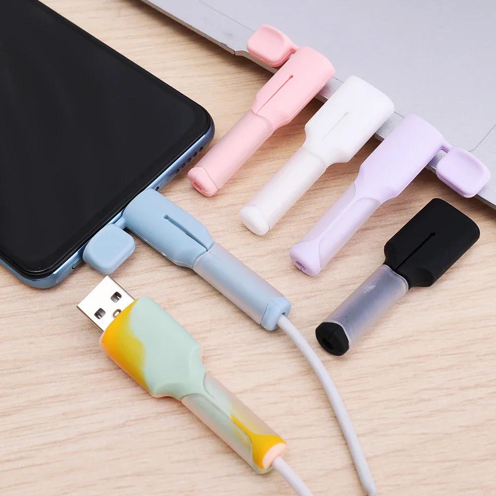 Мягкий силиконовый чехол для сматывания кабеля зарядного устройства USB Type C, защитный чехол от поломки для Xiaomi Huawei OPPO VIVO, чехол для линии передачи данных