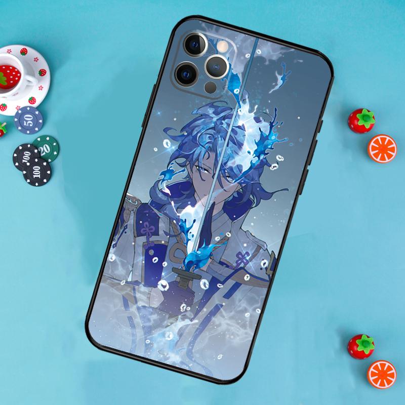 Чехол для телефона Genshin Impact Камисато Аято Для iPhone 17 Air 16 15 14 13 12 11 Pro Max 12 13 mini 15 16 Plus 16e Чехол Funda