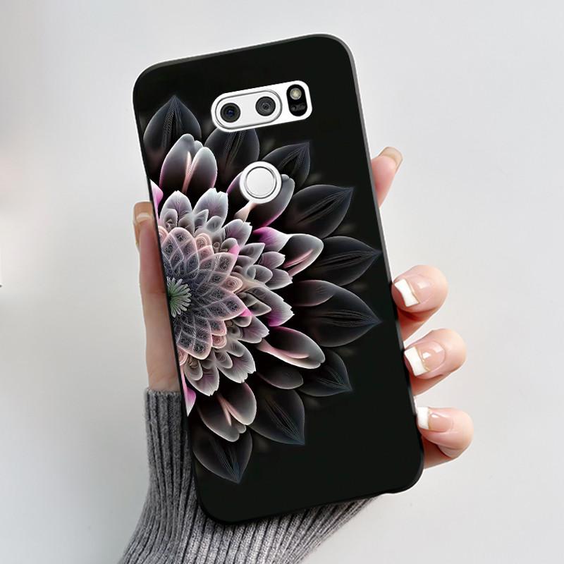 Чехол для LG V30 V30+ V30S V30S+ V35 V35+ ThinQ Тонкий Мягкий Черный Силиконовый Чехол Эстетичный Роскошный Милый Крутой Задняя Крышка для Мальчиков Девочек