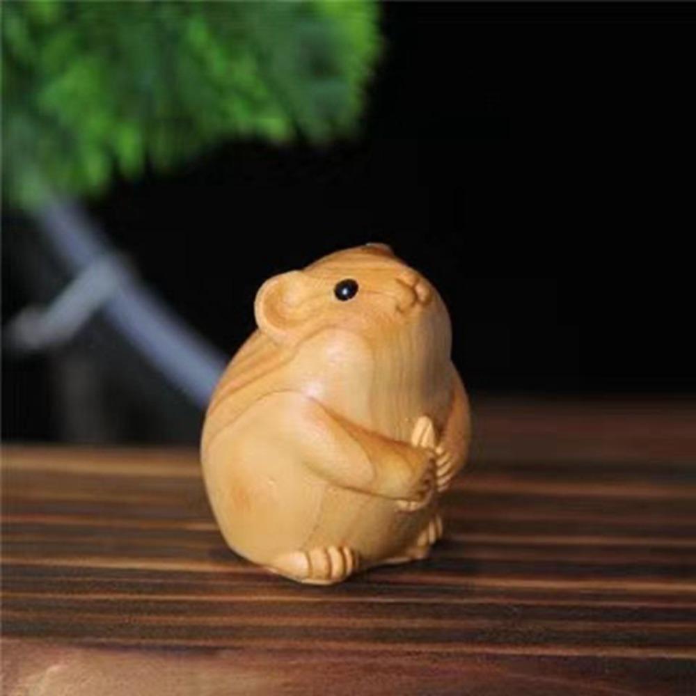 Мини-резьба по дереву, резьба по дереву, двенадцать знаков зодиака, деревянная модель маленького животного, офисный декор для рабочего стола