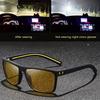 Vintage Square Yellow Night Vision Glasses - Unisex Fashion Eyewear Lenses, Perfect for Driving, Fishing, and Travel, PC Frame & Lens, Classic Style