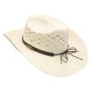Eaby Жесткая версия Плетеная цилиндр Шляпа рыцаря Ковбойская шляпа Шляпа для джаза Соломенная шляпа с загнутыми полями