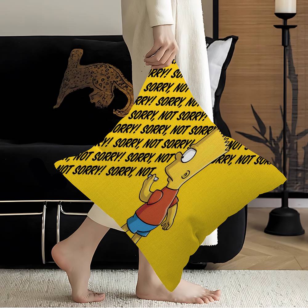 Мультяшный крутой Чехол на подушку The S-Simpsons Полиэстер Подушки для дивана Декоративные декоративные подушки Украшение для дома Наволочка