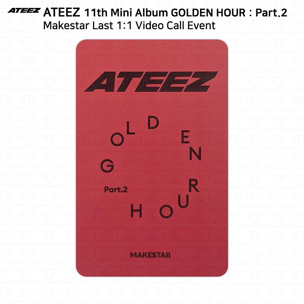 ATEEZ Golden Hour Часть 2 Makestar Последний Видеозвонок Событие Фотокарточка KPOP K-POP