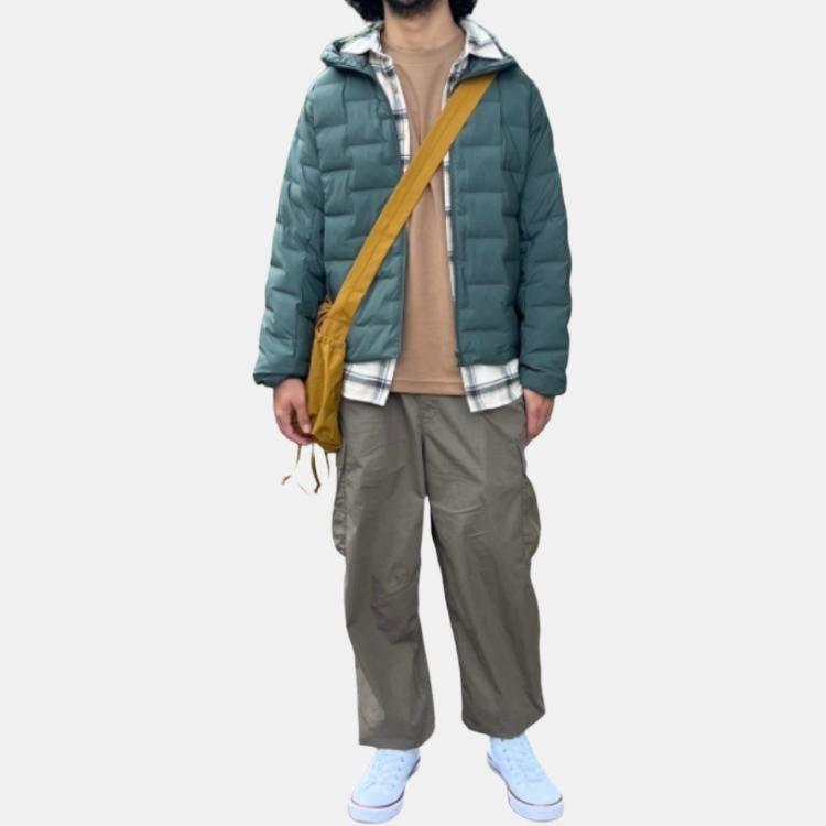 Uniqlo Парка Pufftech 'Темно-зеленая' Мужская 478268-59