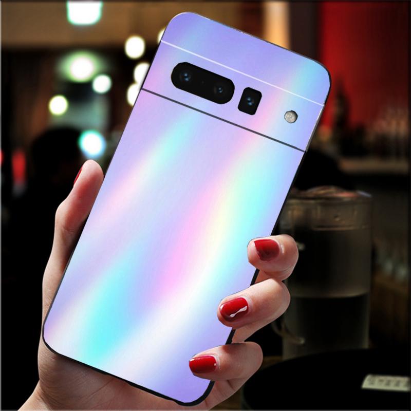 Чехол для телефона Google Pixel 10 9 Pro XL 9A 8 7 6 Pro Pixel 8A 7A 6A Pixel 8 7 6 5 Радужный Голографический Синий розовый