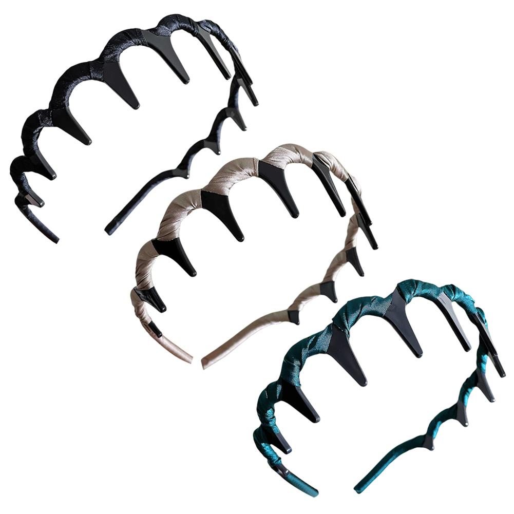 NEW High Cranium Satin Wave Headband U-Shaped Fashion Retro Hairband Non-Slip Women Hair Hoop Hair Band Accessoories Daily Use