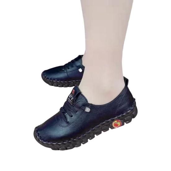 1 Pair Breathable Walking Shoes Flat Heel Women Middle Platform Walking Shoes Wear-resistant Lightweight Sports Footwear