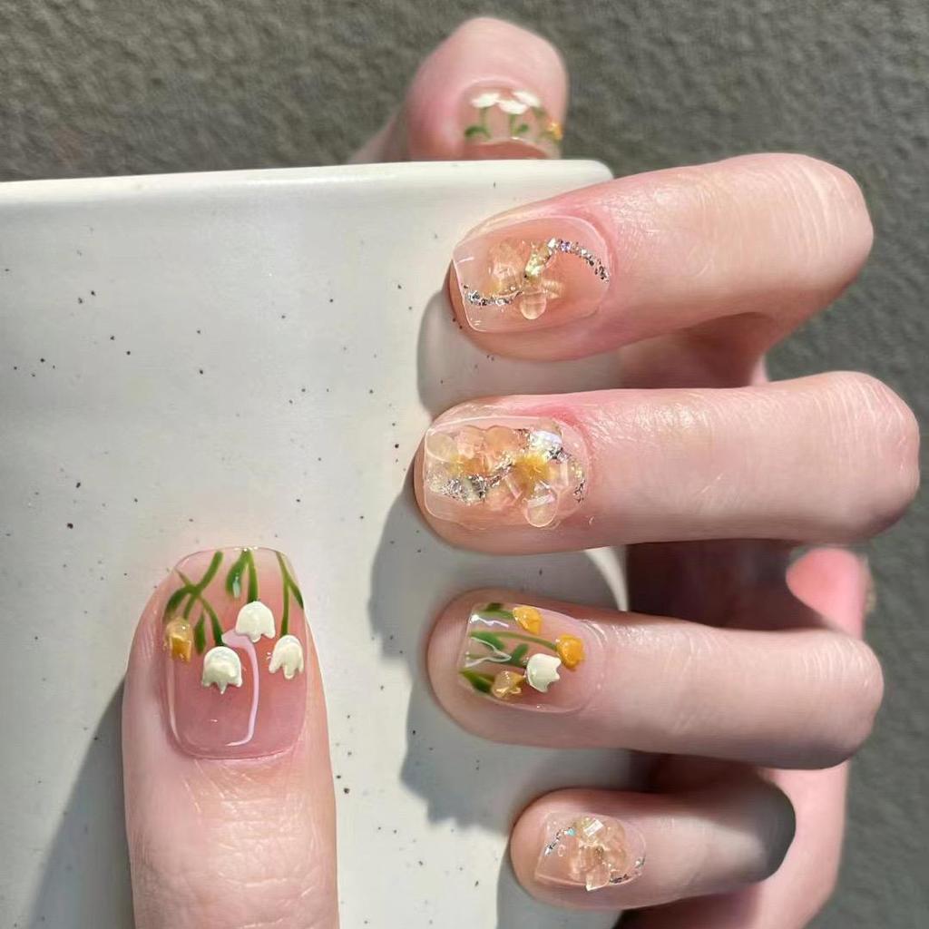 Съемные накладные ногти «Балерина» Носимые накладные ногти Полное покрытие Длинные типсы Маникюрный инструмент Пресс-накладные ногти