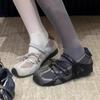 Velcro Rebellious Ballet Women's Shoes 2025 New Fashion Bow Cross Strap Versatile Mary Jane Shoes