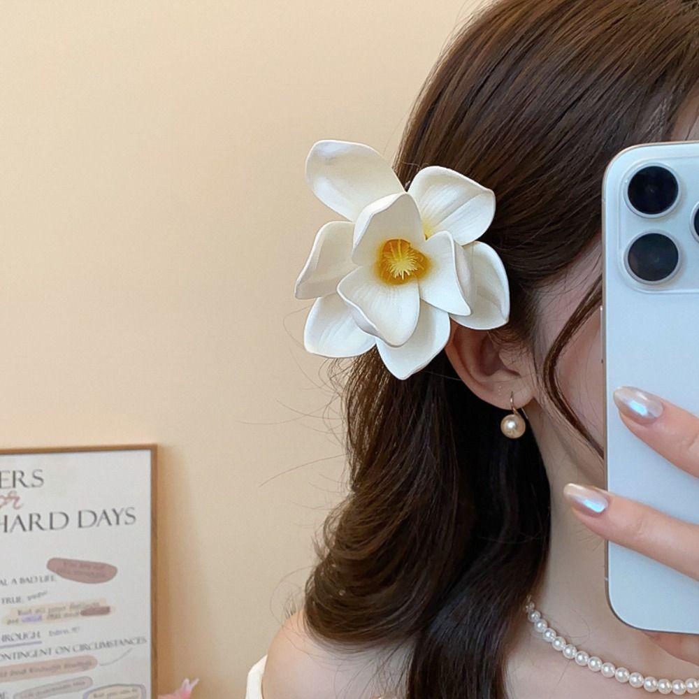 Korean Style Orchid Flower Hairpin Barrettes Bohemia Hairpins  Photo Props