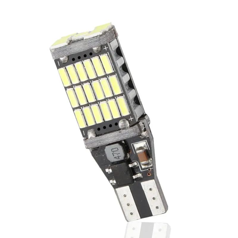 Новый светодиод W16W 921 912 супер яркий 45 SMD 4014 светодиод Canbus без ошибок автомобильный резервный стоп-сигнал фонарь тормозной фонарь белый 12 В