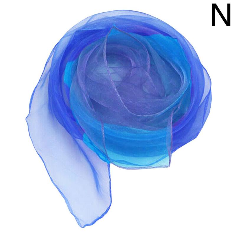 Прозрачный летний шарф для женщин, квадратный градиент цвета, головной убор, блестящая тонкая шифоновая шаль с воротником, аксессуары для пляжного отдыха