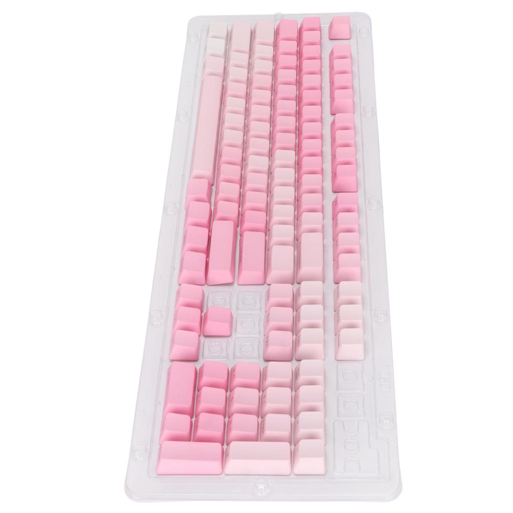 104 шт. Индивидуальные колпачки для клавиш розовые белые PBT непрозрачные боковые гравировки маслоотталкивающее покрытие матовые эргономичные