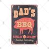 BBQ Vintage Tin Sign Plaque Barbecue Metal Plate Sign Wall Art Decoration Kitchen Man Cave Terrace Beach House Club Wall Decor