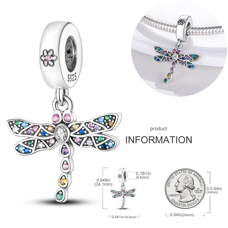 Fashion Trend 925 Silver Travel Airplane Dangle Charms Fit Original  Charm Bracelet DIY Sunflower Butterfly Bead