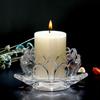 2Pcs Elegant Chinese Glass Lotus Candle Holder Creative Simple Candles Stand  Home Decor