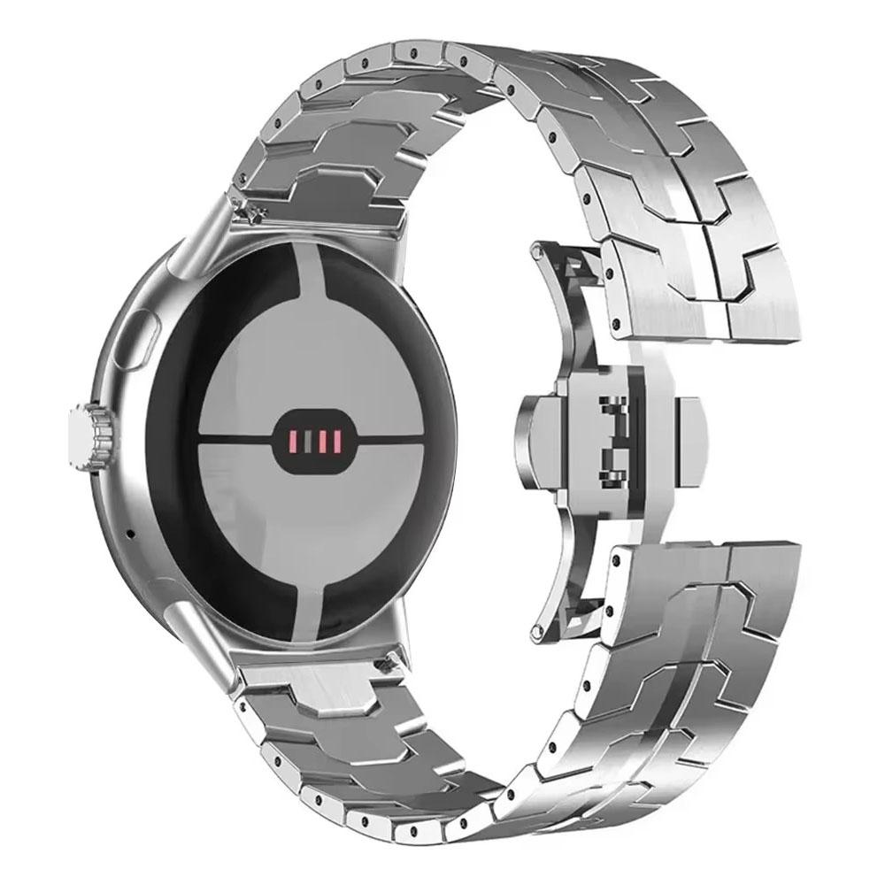 Watch Band For Google Pixel Watch 4 45mm/3 45mm Butterfly Clasp Stainless Steel Wrist Strap