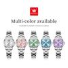 OLEVS Original Womens Quartz Watch Solid Stainless Steel Waterproof Calendar Ladies Watch Fashion Simple Elegant Wristwatch