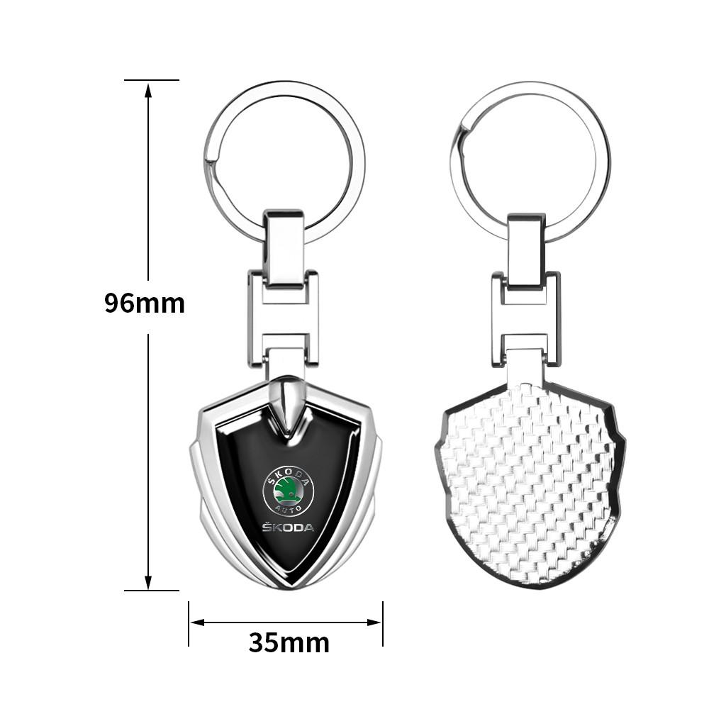 Metal Car Styling Keychain Key Rings Decoration Accessories For Skoda Rapid Fabia Octavia Yeti Superb VRS VII Kodiaq Scala Karoq kybf34