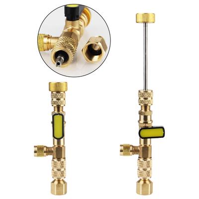 С двойным размером SAE 1/4 и 5/16 порт для R22 R410A R404A R407c инструменты для ремонта линии кондиционирования воздуха съемник/установщик сердечника клапана