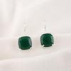 Green Onyx Gemstone Jewelry, Handmade Silver Earrings, 925 Sterling Silver Jewelry, Designer Onyx Earrings Gift For Grandma