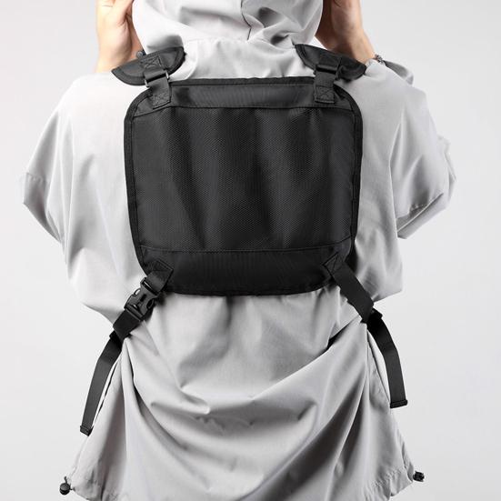Нагрудная сумка для улицы, регулируемые ремни, вместительный водонепроницаемый карман на молнии для мужчин и женщин, спортивный жилет для бега, велоспорта, походов, путешествий, EDC, нагрудный пакет