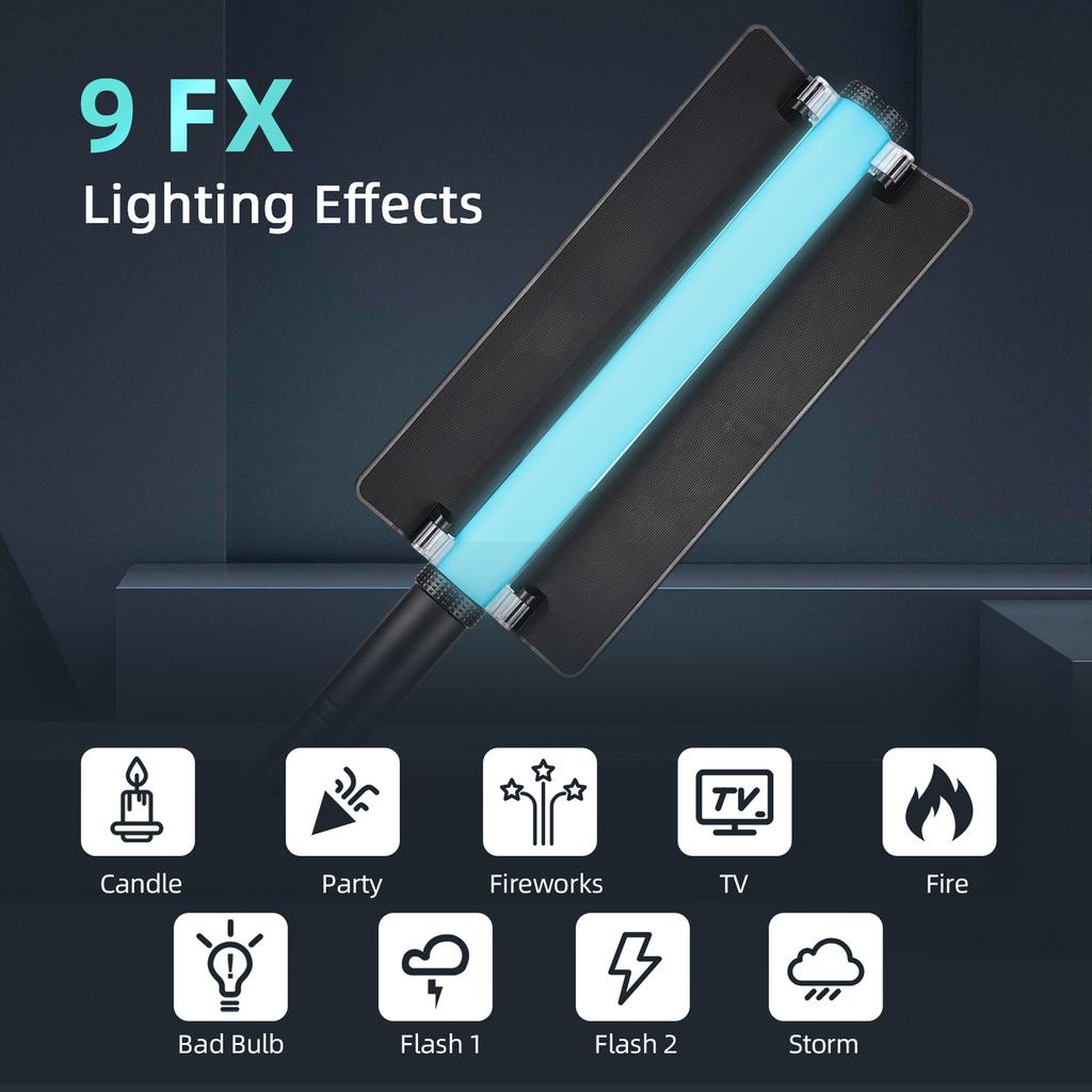 Ручная фотолампа RGB мощностью 50 Вт, портативный светодиодный светильник со светодиодным экраном, индекс цветопередачи более 95Ra, 2800K-6800K