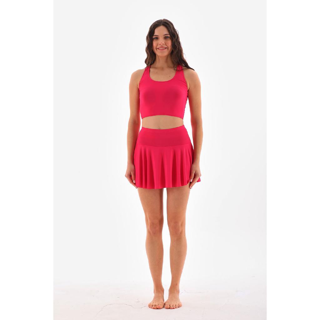 Crop Swimsuit With Shorts And Skirt