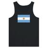 Débardeur - Drapeau de l'Argentine - Noir - 100% хлопок - Coupe ajustée - Mixte