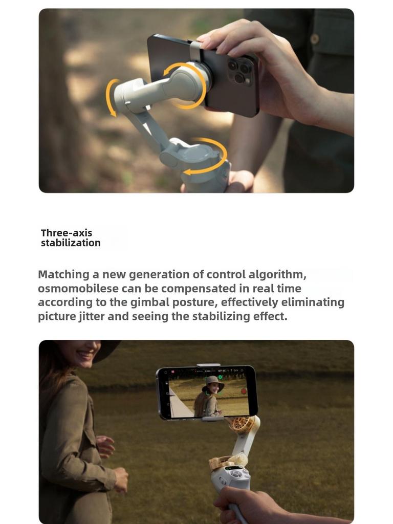 Ручной стабилизатор DJI Osmo Mobile SE: Портативный складной стабилизатор для селфи с защитой от сотрясений