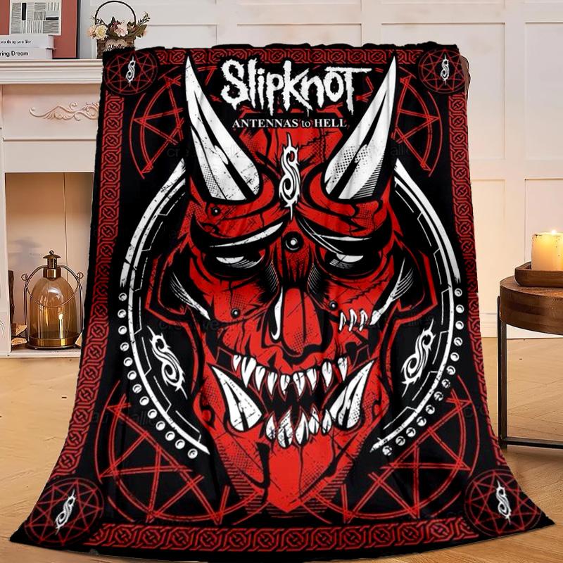 1PC Rock music Slipk-not Flannel Blanket Gift, Suitable for Both Men And Women, Soft Ideal for Beds And Sofa, Birthday Or Christmas Gift