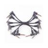 6Pcs Guitar Patch Cables 7 Inch Guitar Pedal Cable 6.35mm Interface Right Angle Type Connectors