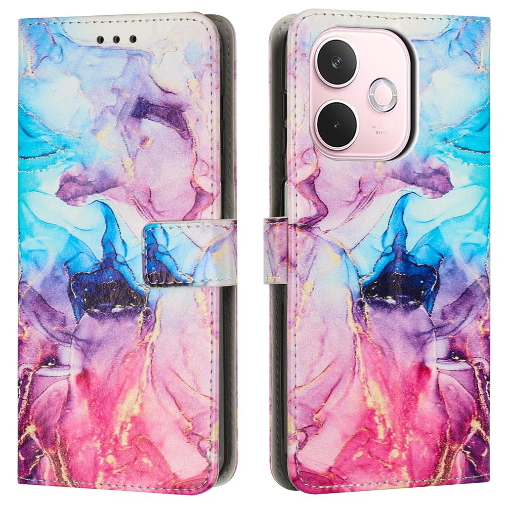 Для Oppo A5 Pro 4G (Глобальный)/5G (Глобальный)/A5 Energy 5G (Китай) Подставка Чехол Мраморный узор PU кожа Кошелек Чехол для телефона