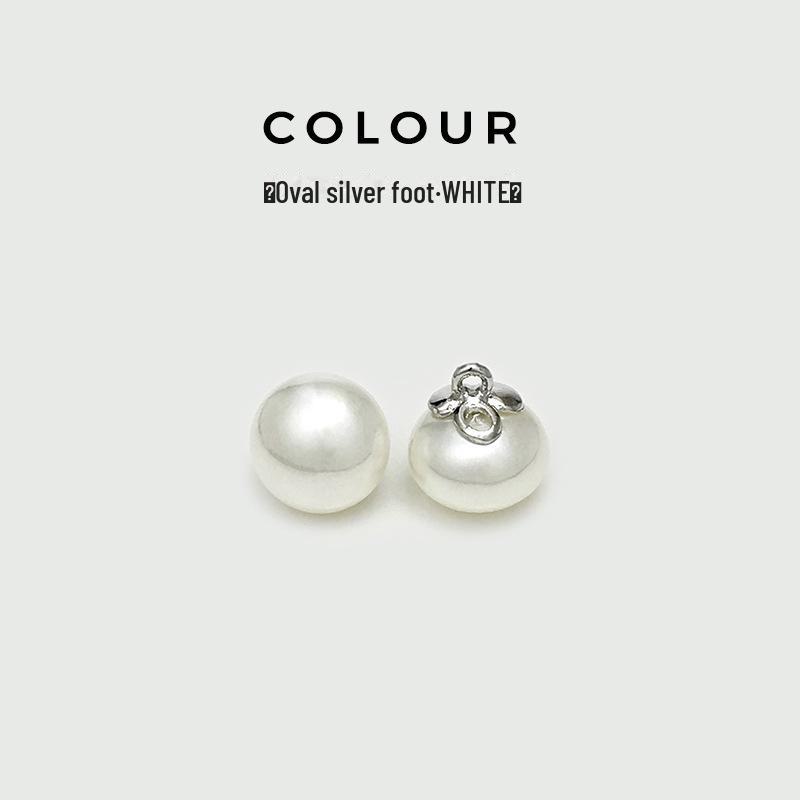 Круглые декоративные пуговицы для рубашки Cheongsam белого жемчуга