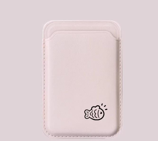 Маленькая Рыбка Кот MAGsafe Кожаный Чехол-Держатель для Карт для Телефонов Apple