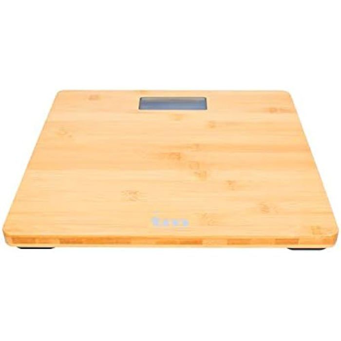 Balance de salle de bain - TM ELECTRON - TMPBS023 - Bambou - Ultra fin - 180 kg