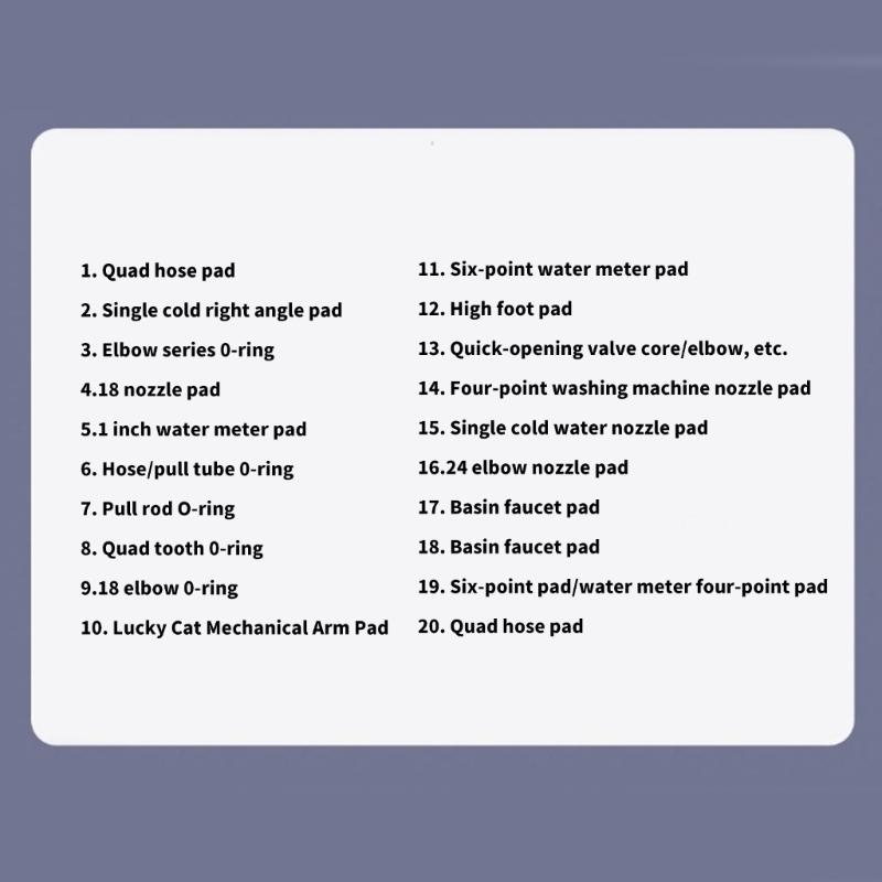 Food Grade Silicone Gasket Assortment Set Sealing O Rings Plumbing Sealing Washers Flat Gasket  for Shower Tube Washer